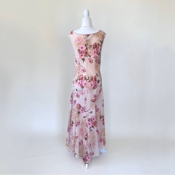 Vintage Y2K Pink Cowl Neck Maxi Dress - Picture 4 of 10